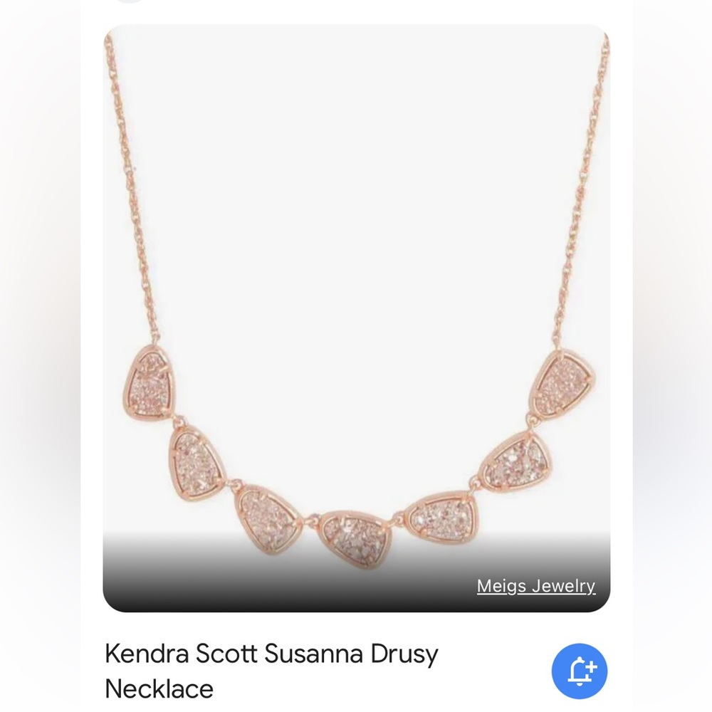 Kendra Scott SUSANNA MULTI STONE NECKLACE ROSE GOLD SAND DRUSY